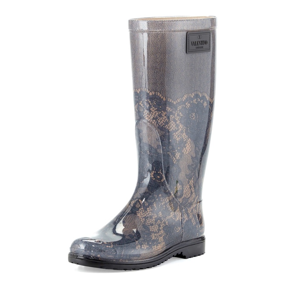 Valentino Lace Detail Rain Boot
